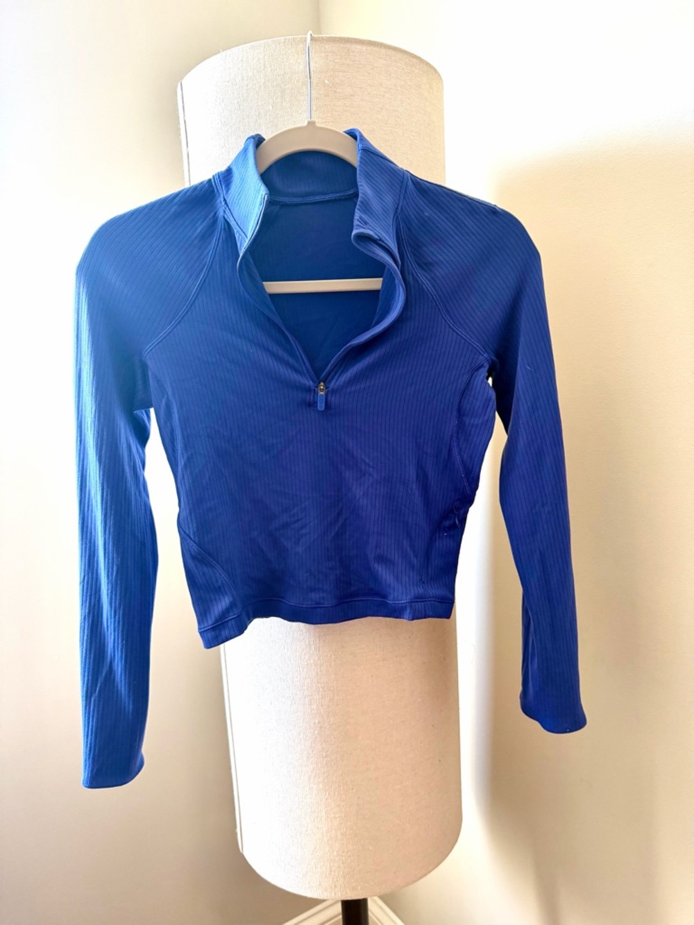 lululemon athletica Royal Blue Quarter-Zip Long Sleeve Top
